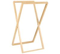 Porte-Serviettes en Bois de Bambou Pliant Marron Clair Arraial