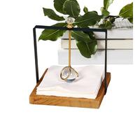 Porte-serviettes en bois - Distributeur de papier vertical en bois massif, accessoire de table décoratif, organisateur de cuisine et de salle de bain, centre de table de ferme | Maintient les