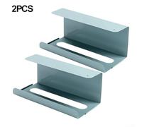 Porte-serviettes en fer monté avec étagère de rangement pour comptoir de cuisine et économie d'espace (bleu)