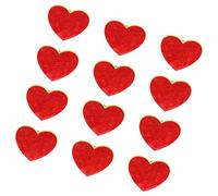 Porte-serviettes en forme de cœur de saint-valentin, 12 pièces, articles d ' arrangement de Table pour dîner intime et vacances, porte-serviette rouge