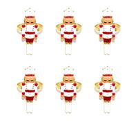 Porte-Serviettes en Métal Antirouille 6 Pièces Soldats De Vacances Vaisselle Cuisine Essentiels Accessoires D'arrangement Table Festival Facile