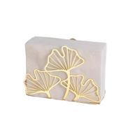 Porte-serviettes en métal en forme de feuille de ginkgo pour tables, distributeur de serviettes, support de mouchoirs pour la maison, la cuisine, le restaurant, le pique-nique, la fête, le café, le