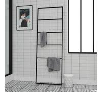 Porte serviettes en métal Noir Mat 60x176cm - Type Atelier - FACTO DARK 2