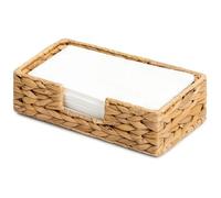 Porte-serviettes en osier, panier à serviettes, support en rotin tissé en jacinthe d'eau, osier rectangulaire 9.5x5.1x2.8, décoratif pour Table