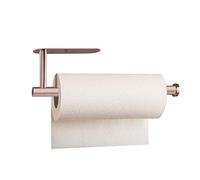 Porte-Serviettes en Papier Autocollant pour Dessous d'armoire, Support Mural en Acier Inoxydable SUS304 Or Rose pour Cuisine, Salle de Bain, armoires