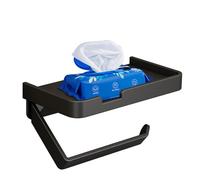 Porte-serviettes en papier avec étagère - Distributeur de rouleaux, 1 support de cuisine pour le rangement des mouchoirs, support mural avec panier en métal, catégorie de matériel, plateau suspendu