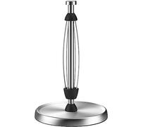 Porte-Serviettes en Papier avec mécanisme à cliquet - Déchirable à Une Main - en Acier Inoxydable - Base lestée - Argenté