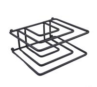 Porte-serviettes en papier carré pour bureau et salle de bain - Construction robuste en fer avec finition galvanisée, 13,7 x 12,8 x 5,5 cm, noir ou doré