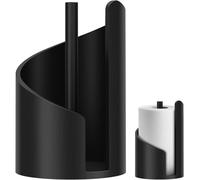 Porte-serviettes En Papier De Montagne Moderne - Support En Bois Et En Fer Avec Une Seule Main, Convient Aux Rouleaux Géants, Porte-serviettes De Comptoir Moderne For Cuisine(Black)