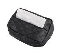 Porte-serviettes en papier de voiture à fixation murale avec style à carreaux, convient pour tableau de bord et appuie-tête, matériau en cuir synthétique offrant un rangement organisé des mouchoirs (C