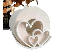 Porte-serviettes en papier en forme de cœur, accessoires mignons, 9,5 x 9,5 x 7,3 cm, support imprimé 3D avec bâtiment, outil de ferme, accessoires de salle de bain et cuisine avec design charmant