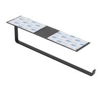 Porte-serviettes en papier en métal, porte-rouleau adhésif sous les armoires de cuisine Porte-rouleau de cuisine fixé au mur sans perçage noir