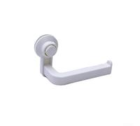 Porte-serviettes en papier perforé avec ventouse pour murs de salle de bain, support en plastique ABS solide conçu pour maintenir les rouleaux de papier en toute sécurité (blanc)