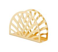 Porte - serviettes en papier Porte-serviettes carré en acier inoxydable plaqué or, porte-serviettes, porte-mouchoirs Vertical for Restaurant occidental(Semi-circle)