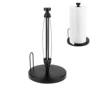 Porte-Serviettes en Papier, Porte Sopalin, Modèle Vertical en Acier Inoxydable, Socle Antidérapant, Réglage Précis de la Longueur, Argenté (Noir)