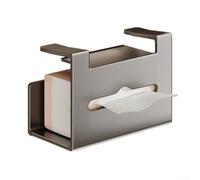 Porte-serviettes en papier pour dessous de placard de cuisine, construction en acier, prend en charge les rouleaux standard, se déchire à une main, devant magnétique, sans perçage (gris)