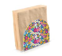 Porte-serviettes en papier pour table - Distributeur de serviettes en papier - Motif floral - Rétro - Groovy - Sur pied - Décoration de cuisine ou de salle de bain - Acrylique