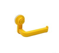 Porte-serviettes en papier sans perçage avec support à ventouse réglable pour murs de salle de bain, carreaux de verre ou miroirs, peut contenir des rouleaux d'essuie-tout de 25,4 cm de large (jaune)
