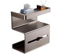 Porte-serviettes en papier toilette avec étagère - support hygiénique sans perçage - moderne et compact pour maison, salle de bains invités, toilettes