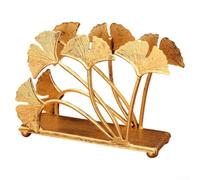 Porte-serviettes en papier vert rustique fabriqué à la main pour distributeur de serviettes en forme de feuille pour cuisine, organisateur en métal avec finition bronze pour bureau à domicile, 38 x