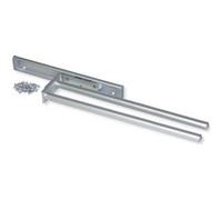 Emuca - Porte-Serviettes Extensible avec 2 Bras, Support pour Drap de Salle de Bain ou torchons de Cuisine en alluminium anodisé Mat, Longueur 440mm