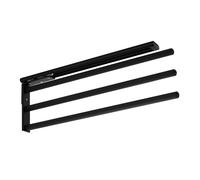 SOTECH Porte-Serviettes en Aluminium TED 3 Bras Noir Mat (450-730 mm, Extensible, Rotatif) Coulisse télescopique pour Serviettes