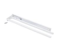 Porte-serviettes extensibles - Emuca - 2 bras - Aluminium - Blanc - Télescopique