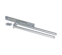 Porte-serviettes extensibles - Emuca - Aluminium - 2 bras - Anodisé mat - Pratique pour cuisine et salle de bain