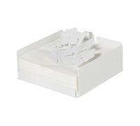 Porte serviettes fleur de lotus blanc marbre