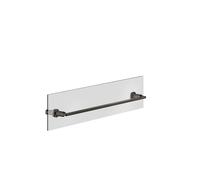 Porte-serviettes Gessi Inciso 600 mm, montage sur paroi en verre, 58617707, Couleur: Métal noir brossé PVD