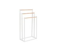 Porte-serviettes Home ESPRIT blanc naturel métal bambou 45 x 22 x 85 cm