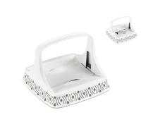 Porte-Serviettes Horizontal Tosca Tortora Blanc 22x16x22 Cm Stefanplast