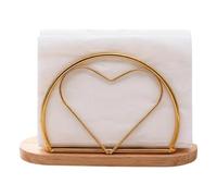 Porte-serviettes industriel en bois et métal - Organisateur de serviettes droit, décoration de table rustique, accessoires de table de café, bistro, étagère de rangement pour le plan de travail | Plus