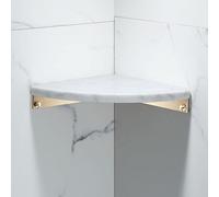 Porte-serviettes Lumière en Marbre Naturel Espace Aluminium Brossé Or Serviette Rail Stand Rails, Porte-Brosse de Toilette, Porte-Papier, Matériel Salle De Bain/Étagères 30cm avec