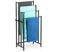 Porte-Serviettes Métal Noir Autoportant 4 Barres Design Industriel Durable