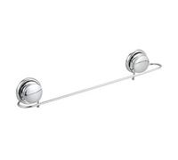 PORTE SERVIETTES METAL SUR VENTOUSES - CHROME - Tendance