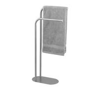 Porte-Serviettes Mod. Levante autoportant en Acier Inoxydable pour Salle de Bains Design Moderne métal satiné 30 x 79 x 17 cm Argent Mat