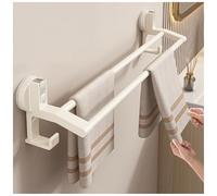 Porte-serviettes mural amovible en aluminium étanche avec espacement plus large 2 niveaux pour salle de bain