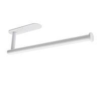 Porte-serviettes mural autocollant ou barre de perçage en acier inoxydable 33 cm Blanc