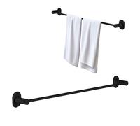 PORTE-SERVIETTES, mural, autocollant, support à visser, 61 cm, noir
