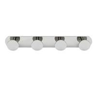Porte-Serviettes Mural avec 4 Crochets Rond Inox avec Adhésifs 3M Argent
