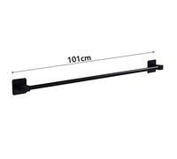 Porte-serviettes mural élégant en acier inoxydable de 100 cm, noir - Design moderne et durable pour la maison et l'hôtel