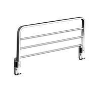 Porte-serviettes mural en acier inoxydable pour salle de bain - Porte-serviettes pliable avec crochets et étagère de rangement - 3 barres porte-serviettes - Gain de place (80 cm)