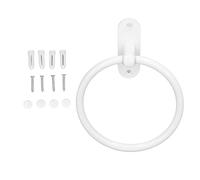 Porte-Serviettes Mural en Aluminium, 9,5 x 16,3 cm, Blanc, avec Kit de Montage