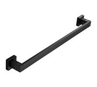 Porte-serviettes mural en aluminium de qualité supérieure - 80 cm - Pour salle de bain et cuisine - Noir