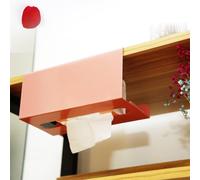 Porte-serviettes mural et porte-serviettes en papier - Étagère multifonction en fer pour serviettes, ustensiles, épices ou petit plan (bleu)