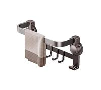 Porte-Serviettes Mural,étagère De Porte-Serviettes for Salle De Bain,Aluminium Épais,Les Crochets Peuvent Se Déplacer À Gauche Et À Droite,for Le Balcon du Salon(L-60cm)