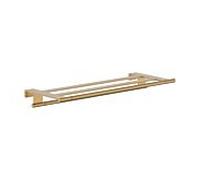 Porte-serviettes mural hansgrohe AddStoris S 41781140, avec barre porte-serviettes, finition bronze brossé