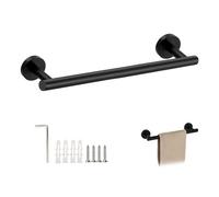 Porte-serviettes mural - MARQUE - 31 cm - Acier inoxydable - Noir - Design contemporain