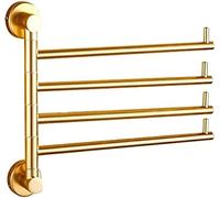 Porte-serviettes mural pivotant en aluminium avec bras pliable pour économiser de l'espace - Organiseur de salle de bain élégant et durable pour un usage domestique